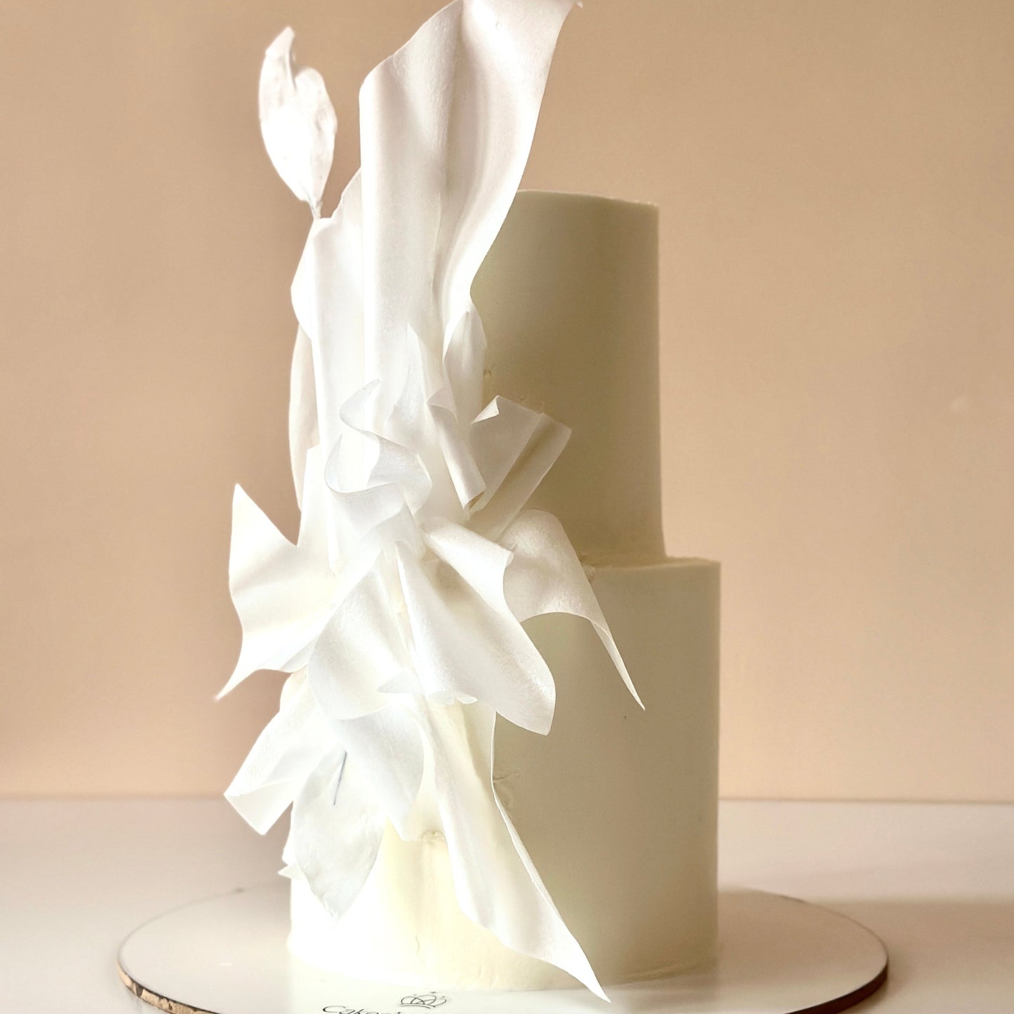 Wafer Paper Engagement Cake