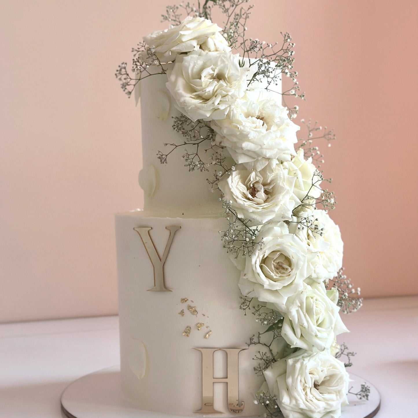 Floral Engagement Cake