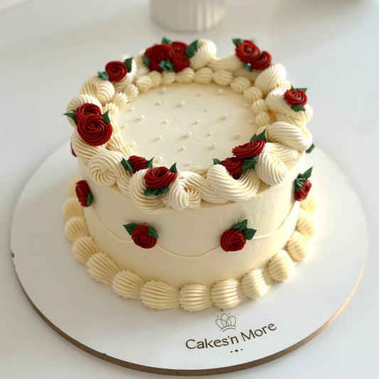 Red Roses Cake