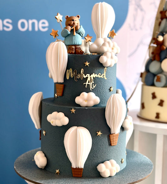 Teddy & Hot Air Balloon Cake