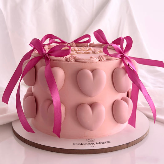 3D Hearts Cake