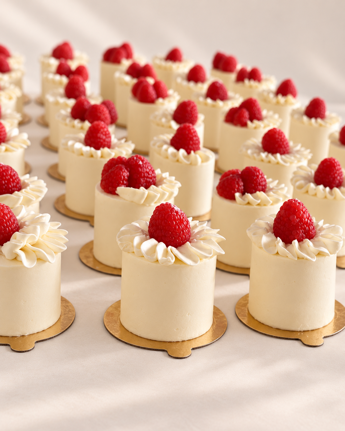 Mini cakes aux framboises