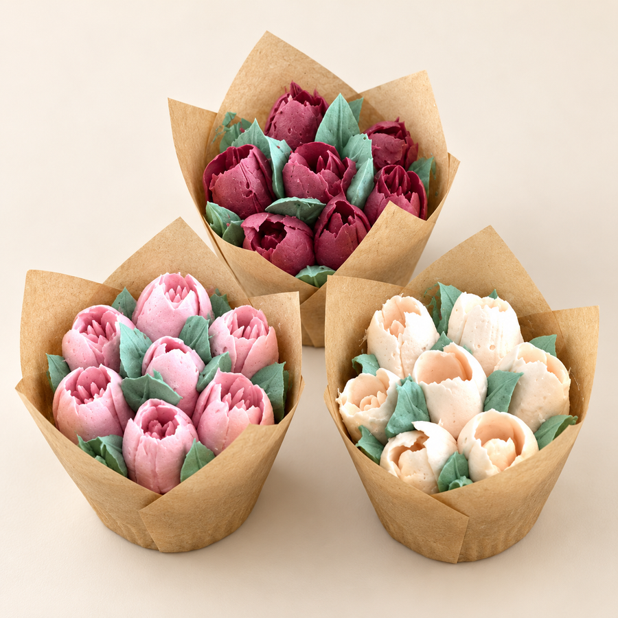 Russian Flowers Cupcakes